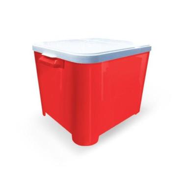 Imagem de Container Furacao Pet 15 Kg Vermelho Canister Porta Ração - Furacão Pe