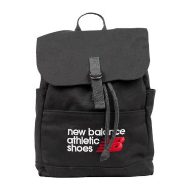 Imagem de Mochila New Balance Canvas 18L Preta e Branca Unissex-Unissex