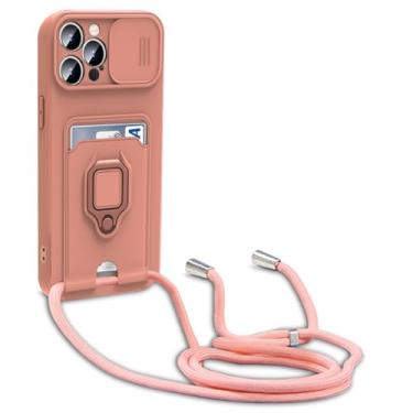 Imagem de Capa de cordão de carteira com suporte para cartão de luxo para Samsung Galaxy A14 A34 A54 A23 A33 A53 A13 A12 A22 A51 Capa à prova de choque de silicone, farinha de begônia, para Galaxy A12 M12