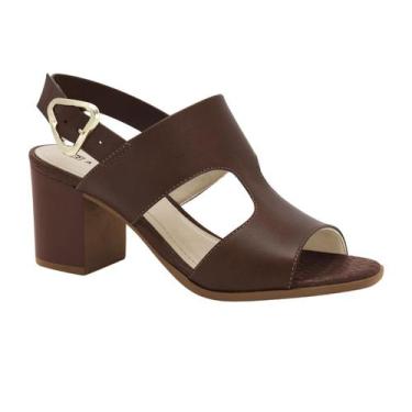 Imagem de Sandália Ramarim Feminina Salto Bloco Tira Larga Conforto Original -, 