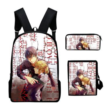 Imagem de Conjunto de mochilas Love of Kill Anime, 3 unidades para crianças em idade escolar