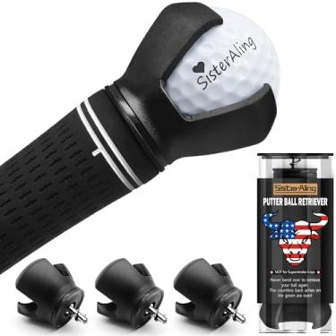 Imagem de SisterAling Pegador de bola de golfe de 3 pinos, garra de poupança traseira, pegador de bola de sucção, ventosa para ferramenta de parafusos de golfe (pacote com 3)