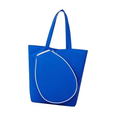 Imagem de YIJU Bolsa de tênis para transporte, bolsa de mão para tênis, fácil acesso, profissional para equipamentos esportivos para competição e treinamento, Azul