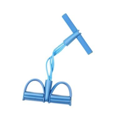 Imagem de Lljsszr Faixa Elástica de Resistência para Pedais, Corda de Puxar, Faixa de Exercício para Costas, Pernas E Ombros, Tubo Azul Quatro