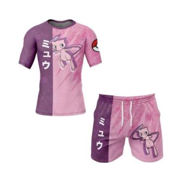 Imagem de Conjunto De Camiseta De Ginástica E Shorts De Cosplay Pokemon Para Hom