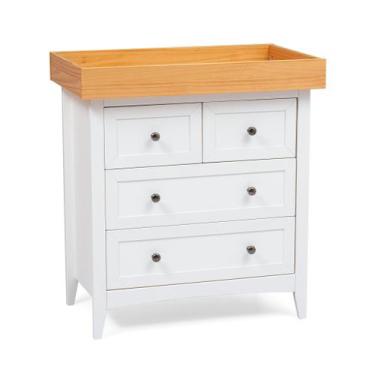 Imagem de Cômoda Infantil com trocador removível 4 gavetas em Madeira Nest Artem