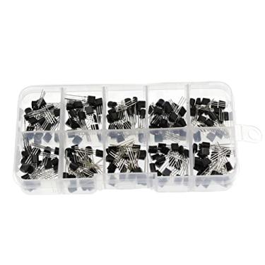 Imagem de Tingpai 200PCS TO-92 NPN P-NP P-ower T nsistor 10 Tipos Valores Conjunto de kit BC337 / BC327 / 2N222 / 2N2907 / 2N3904 / 2N3906 / S8050 / S8550 / A1015 / C1815 com ca a de zenamento portátil so da