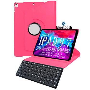 Imagem de Capa Teclado Para Apple Ipad 7ª/ 8ª/9ª Geração Ano: 2019/2020 / 2021 Giratoria 360° Linha Premium - Álamo (ROSA)