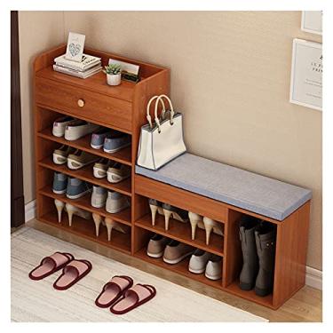 Imagem de prateleira de sapatos Armário de sapato simples Entrada de casa grande capacidade e rack de armazenamento simples Simplicidade moderna Shoerack Multifunction Shot Rack Sapateira Empilhável