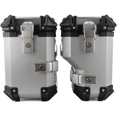 Imagem de Estojo lateral para motocicleta 38L, alforjes à prova d'água para caixa lateral para motocicleta, caixa traseira de alumínio para motocicleta, porta-malas de armazenamento para scooter - pre