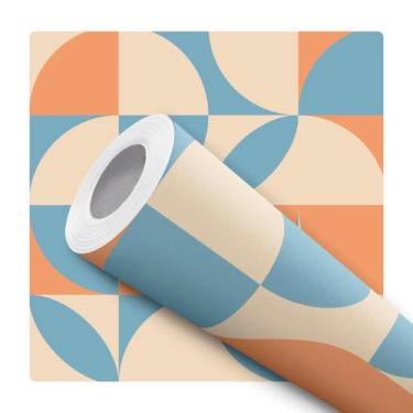 Imagem de Papel De Parede Adesivo Lavável Cozinha Formas Geométricas Abstratas A