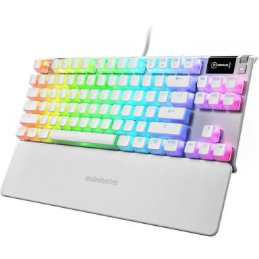 Imagem de Teclado Mecanico Steelseries Apex 7 TKL Ghost RGB Ingles, branco