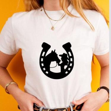 Imagem de Blusa tshirt feminina COW GIRL , COUNTRY camiseta - loja dinka, m