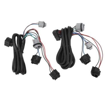 Imagem de Grcfumo 1 par de chicote de luz traseira, interruptor de chicote de fiação da lâmpada traseira, chicotes de luz traseira ABS substituição para acessório de carro