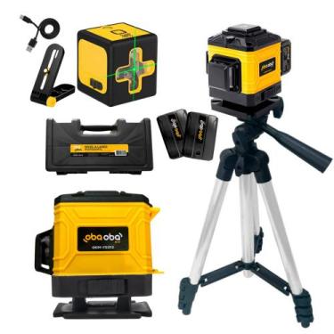 Imagem de Kit Nível a Laser 3D 12 Linhas e 2 Linhas com Tripé Bateria Recarregáv