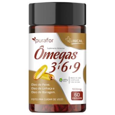 Imagem de Ômega 3 6 9 Concentrado - Suplemento Alimentar com 60 Cápsulas - 1000 Mg | Óleo de Peixe, Linhaça e Borragem | Fonte de Ácidos Graxos Essenciais | Feito pra Cuidar de Você