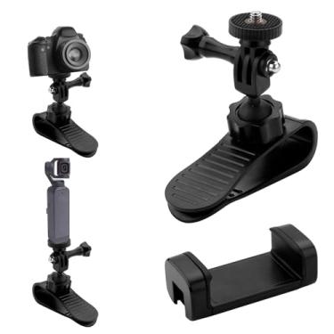 Imagem de PEUTIER Suporte de viseira de sol para carro, antiderrapante, suporte para câmera de carro, com clipe de telefone, suporte interno ajustável, suporte interno amplamente compatível com Insta360 Go 3