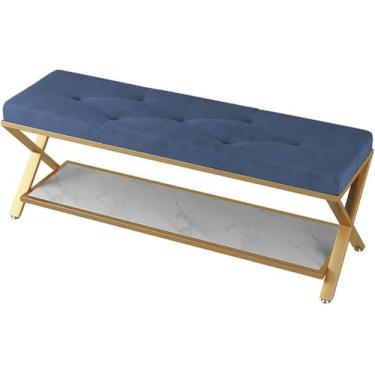 Imagem de Banco De Sapatos Banco De Entrada Banco De Entrada Para Corredor Porta Da Frente, Entrada, Sala De Estar, Mudroom, Estrutura De Ferro, Gray, 80cm