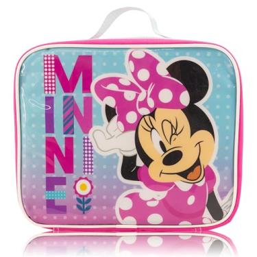 Imagem de Lancheira Disney Minnie Mouse para crianças | Lancheira isolada para meninas, meninos, unissex, crianças | Lancheira reutilizável Disney Minnie Mouse rosa