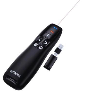 Imagem de Apresentador de Slides Sem Fio com Ponteiro Laser – Alcance de 30m, Conexão USB 2.4GHz, Compatível com Windows, macOS, Linux e Android – Controle Remoto para Apresentações Profissionais
