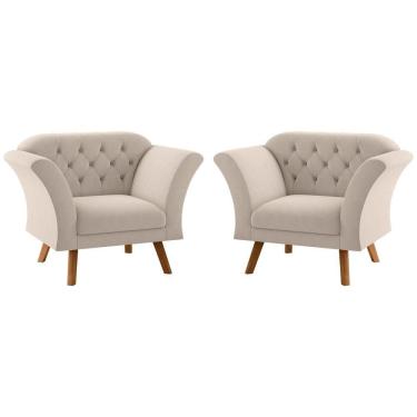 Imagem de Conjunto Poltrona Decorativa Roseira Inca Areia