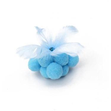 Imagem de Brinquedos de gato brinquedo de gato pena de pelúcia sino doce cor eng