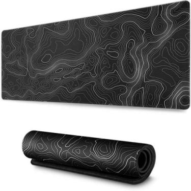 Imagem de Tapete de mesa Gaming Mouse Pad AQQA 48x24cm com suporte de pulso pret