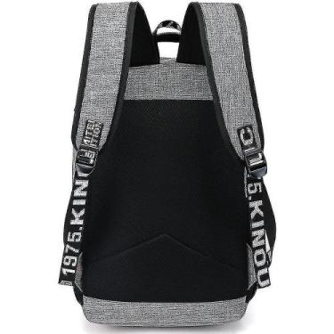 Imagem de Mochilas mochila roxa usb carregando bolsa escolar de estudante de laz