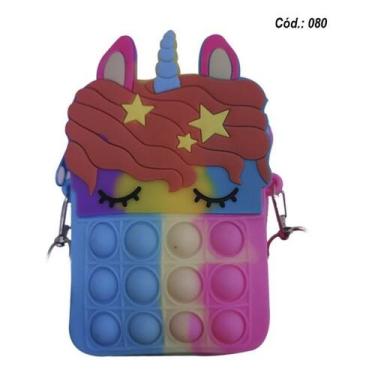 Imagem de Bolsa tipo carteira Antistress Toy Pop It 14x8,5 cm para crianças - Li