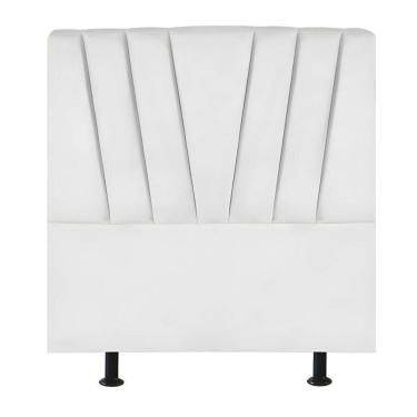 Imagem de Cabeceira Estofada De Cama Casal Box 140 Cm Louise Corino Branco
