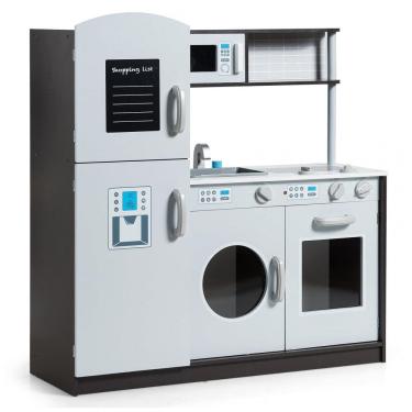 Imagem de Cozinha de Brinquedo Realista em Madeira para Crianças de 3 Anos ou Mais, Costzon, Cinza