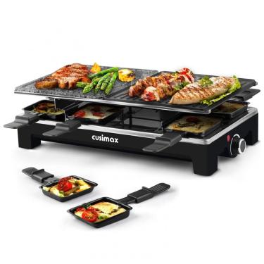 Imagem de Churrasqueira Elétrica Grill 2 em 1 com Controle de Temperatura, 110V 1500W, CUSIMAX, Preta