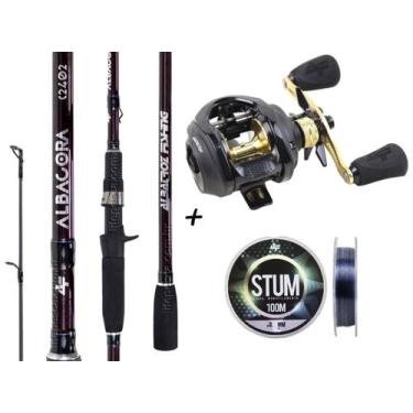 Imagem de Kit Pesqueiro Albatroz Vara Albacora 8'0" (2,40m) 20-50Lbs 2 Partes + 
