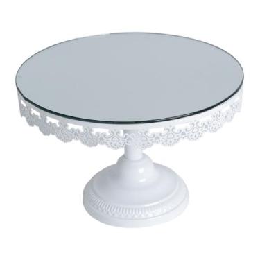 Imagem de Suporte para Bolo e Doces  C/Pé Metal White Provençal - 30cm - Rojemac