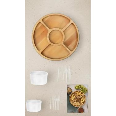 Imagem de Kit Petisqueira Bambu Com Garfinhos e Ramequim - Congratulations Store