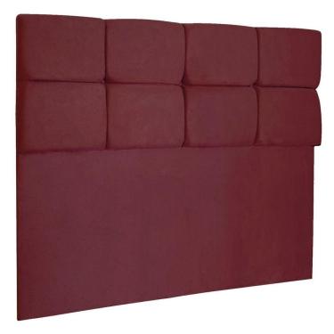 Imagem de Cabeceira Solteiro 0,90m Nina Suede - Pallazio Cor Marsala