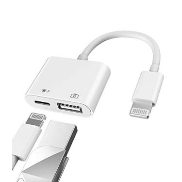 Imagem de Adaptador Lightning macho para USB fêmea OTG e cabo carregador para iPhone 11 12 Mini max 7 8plus para iPad Air A Camera Memory Stick Flash Drive Cord Conversor Splitter