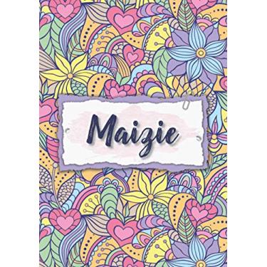 Imagem de Maizie: Notebook A5 | Personalized name Maizie | Birthday gift for women, girl, mom, sister, daughter ... | Design : floral | 120 lined pages journal, small size A5 (5.83 x 8.27 inches)