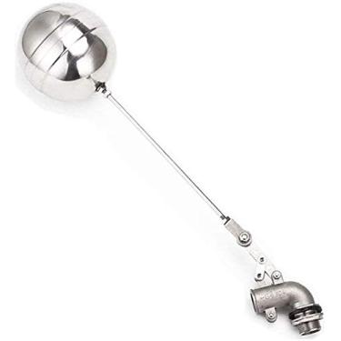 Imagem de Encaixes roscados 1/2" 3/4" 2,54 cm Válvula de esfera flutuante de aço inoxidável, válvula flutuante ajustável, válvula flutuante de tanque de água, válvula de esfera flutuante, válvula de controle de fluxo/tanques de expansão (tamanho: 1/2")