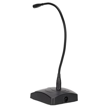 Imagem de Microfone para Computador, Microfone Com Fio Pescoço de Ganso 360°, Microfone Condensador de Mesa Com Indicadores LED, Microfone de Redução de Ruído Com Cabo XLR para 6,35 Mm, para Conferências, Palestras, Transmissão, Discurso