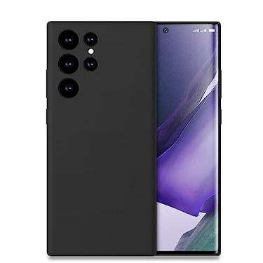 Imagem de Capa de silicone líquido com amortecedor quadrado para Samsung S23 S22 Ultra S21 Plus S20 FE Note 20 10 Pro S10 S9 S8 Capa à prova de choque, preta, para S22