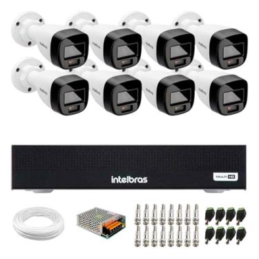 Imagem de Kit 8 Câmeras Intelbras VHD 1220 B G7 Full Color Bullet Full HD 1080p Multi HD IR 20m + Dvr Intelbras MHDX 1008-C 8 Canais