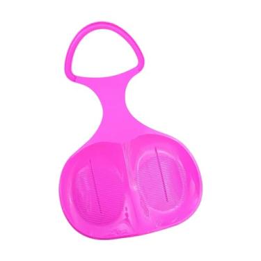 Imagem de Vaveren Trenó de neve, prancha de esqui tobogã de neve, trenó deslizante de grama, grande resistente com alça, trenó de trenó para crianças e adultos, Rosa escuro