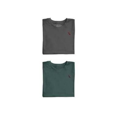 Imagem de Kit 2 Camisetas Brasa Verde E Preto Stoned Mini Reserva Mini