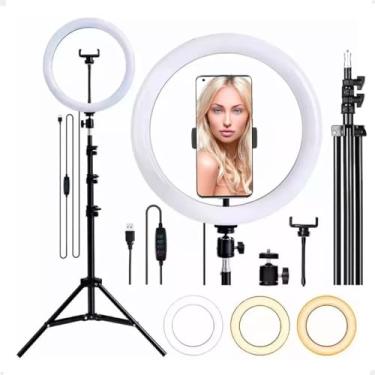 Imagem de Iluminador Ring Light Lorben Arco Aro De Led 26cm 10 Polegadas Selfie Youtuber Blogueiro Maquiagem GT6312