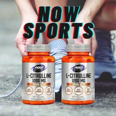 Imagem de L-Citrulina Extra Strength 1200Mg 60 Comprimidos Now Foods