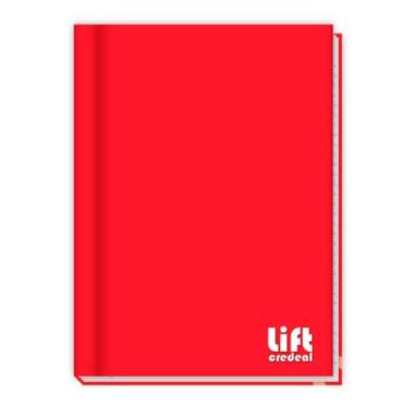 Imagem de Caderno Brochura Capa Dura Pequeno Lift Vermelho 80 Folhas Credeal