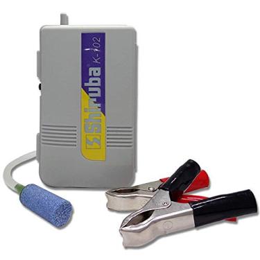 Imagem de Compressor de Ar Pesca Shiruba K-102 12V com Garra Jacaré