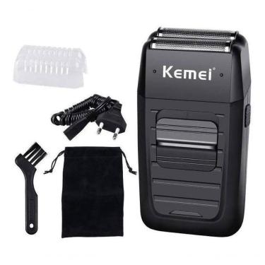 Imagem de Barbeador Km-1102 Shaver Elétrico Sem Fio Kemei 2 Lâminas