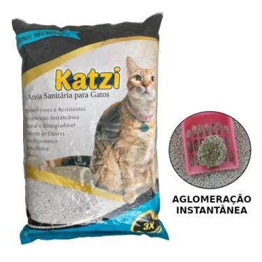 Imagem de Areia Sanitaria Para Gatos 4Kg Com Controle De Odores  Katzi